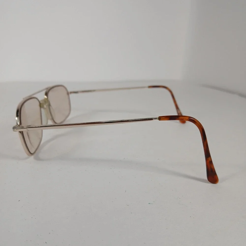 Vtg Europa Eyewear Aviator Glasses Gold Metal Frame Only 70s 80s 54-18 140mm